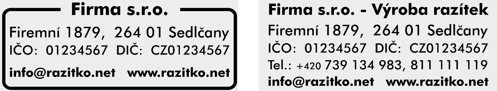 Firemní razítko - VZOR